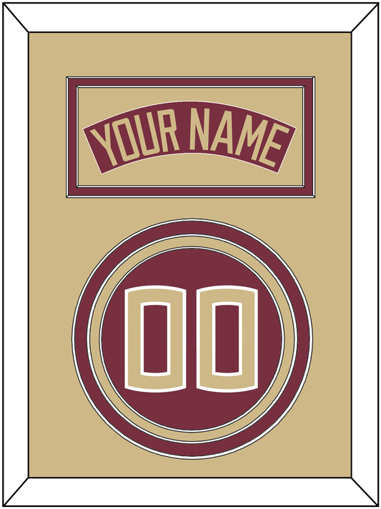 Florida State Baseball Nameplate & Number (Back) - Alternate Garnet (2016-2018) - Premier Tier 3
