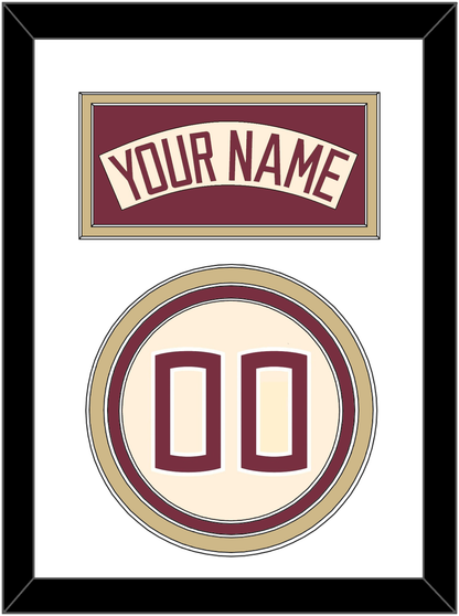 Florida State Baseball Nameplate & Number (Back) - Alternate Gold (2016-2018) - Premier Tier 1
