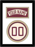 Florida State Baseball Nameplate & Number (Back) - Alternate Gold (2016-2018) - Triple Mat 1