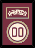 Florida State Baseball Nameplate & Number (Back) - Alternate Gold (2016-2018) - Triple Mat 2