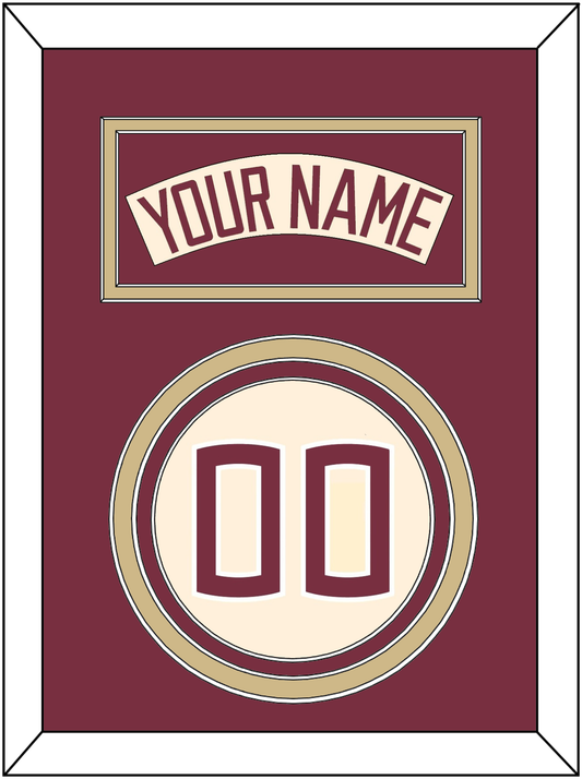 Florida State Baseball Nameplate & Number (Back) - Alternate Gold (2016-2018) - Premier Tier 2