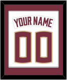 Florida State Baseball Nameplate & Number (Back) Combined - Home White - Single Mat 1