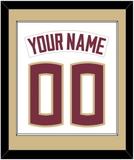 Florida State Baseball Nameplate & Number (Back) Combined - Home White - Single Mat 2