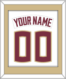 Florida State Baseball Nameplate & Number (Back) Combined - Home White - Single Mat 2
