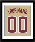 Florida State Baseball Nameplate & Number (Back) Combined - Alternate Gold - Single Mat 1
