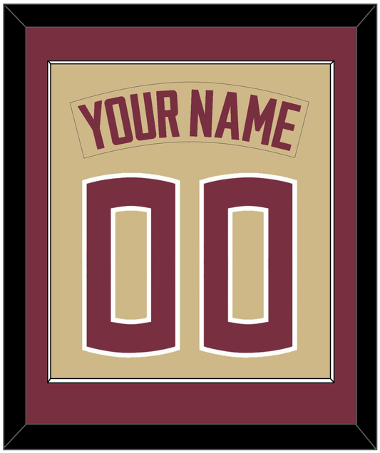 Florida State Baseball Nameplate & Number (Back) Combined - Alternate Gold - Essential Tier 2