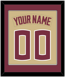 Florida State Baseball Nameplate & Number (Back) Combined - Alternate Gold - Single Mat 2
