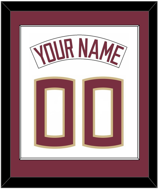 Florida State Baseball Nameplate & Number (Back) Combined - Home White (2016-2018) - Essential Tier 1
