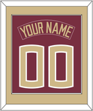 Florida State Baseball Nameplate & Number (Back) Combined - Alternate Garnet - Single Mat 2