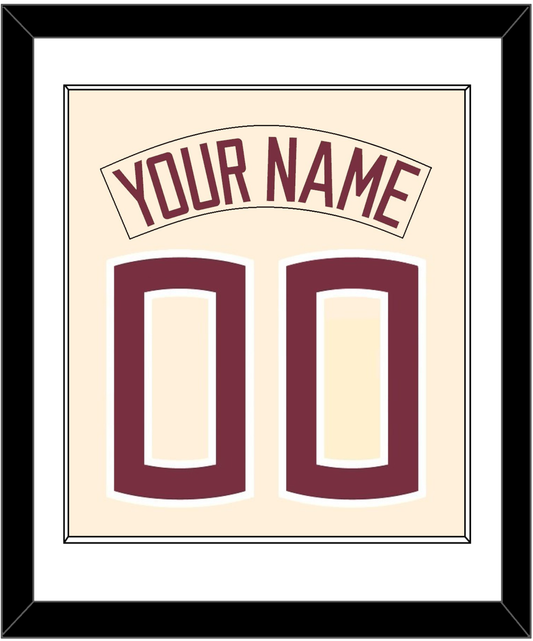 Florida State Baseball Nameplate & Number (Back) Combined - Alternate Gold (2016-2018) - Essential Tier 1