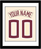 Florida State Baseball Nameplate & Number (Back) Combined - Alternate Gold (2016-2018) - Single Mat 1