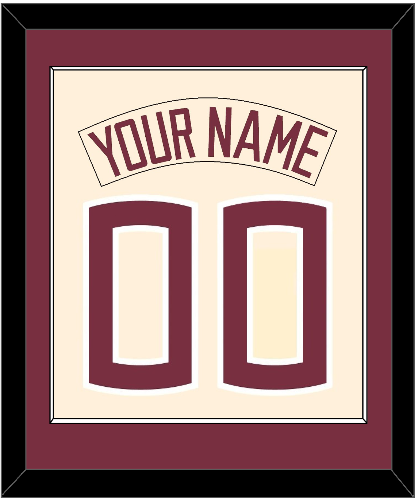 Florida State Baseball Nameplate & Number (Back) Combined - Alternate Gold (2016-2018) - Essential Tier 2