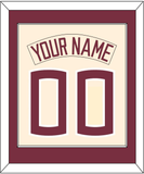 Florida State Baseball Nameplate & Number (Back) Combined - Alternate Gold (2016-2018) - Single Mat 2