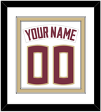 Florida State Baseball Nameplate & Number (Back) Combined - Home White - Double Mat 1