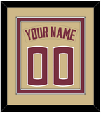 Florida State Baseball Nameplate & Number (Back) Combined - Alternate Gold - Double Mat 2