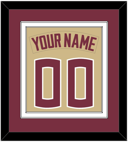 Florida State Baseball Nameplate & Number (Back) Combined - Alternate Gold - Signature Tier 3