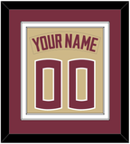 Florida State Baseball Nameplate & Number (Back) Combined - Alternate Gold - Double Mat 3