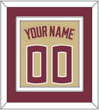 Florida State Baseball Nameplate & Number (Back) Combined - Alternate Gold - Double Mat 3