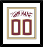 Florida State Baseball Nameplate & Number (Back) Combined - Home White (2016-2018) - Double Mat 1