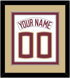 Florida State Baseball Nameplate & Number (Back) Combined - Home White (2016-2018) - Double Mat 4
