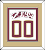 Florida State Baseball Nameplate & Number (Back) Combined - Home White (2016-2018) - Double Mat 4