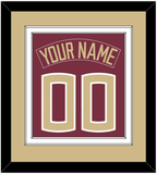 Florida State Baseball Nameplate & Number (Back) Combined - Alternate Garnet - Double Mat 3