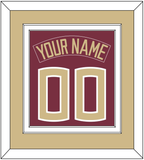 Florida State Baseball Nameplate & Number (Back) Combined - Alternate Garnet - Double Mat 3