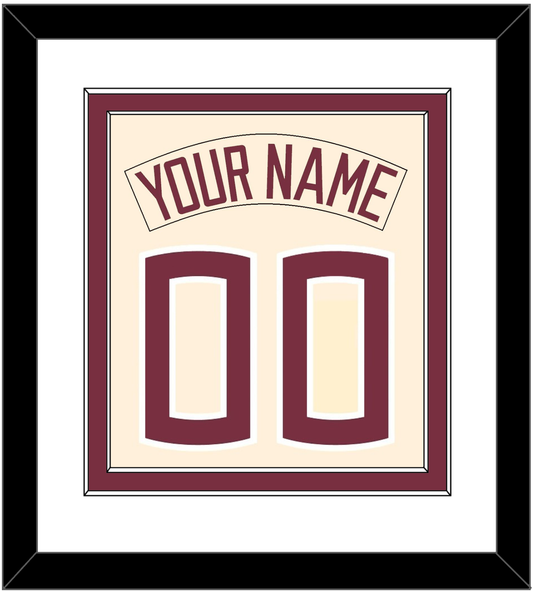 Florida State Baseball Nameplate & Number (Back) Combined - Alternate Gold (2016-2018) - Signature Tier 1
