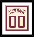 Florida State Baseball Nameplate & Number (Back) Combined - Alternate Gold (2016-2018) - Double Mat 1