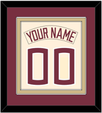 Florida State Baseball Nameplate & Number (Back) Combined - Alternate Gold (2016-2018) - Double Mat 2