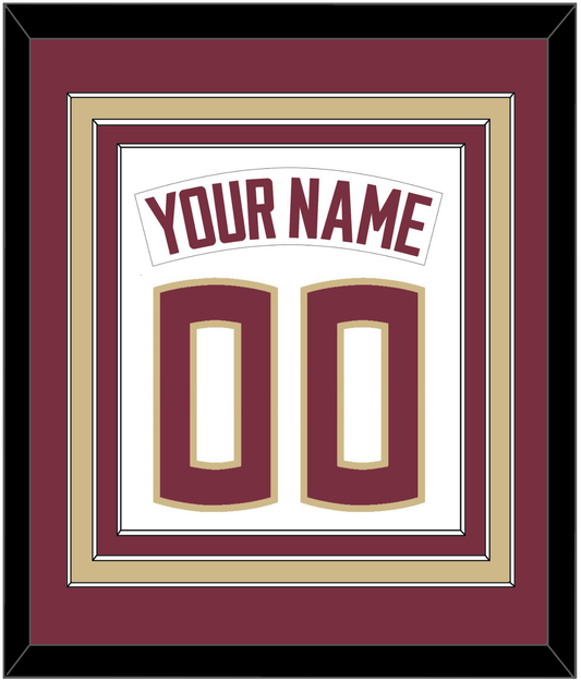 Florida State Baseball Nameplate & Number (Back) Combined - Home White - Premier Tier 2