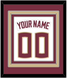 Florida State Baseball Nameplate & Number (Back) Combined - Home White - Triple Mat 2