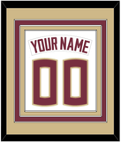 Florida State Baseball Nameplate & Number (Back) Combined - Home White - Triple Mat 3