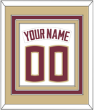 Florida State Baseball Nameplate & Number (Back) Combined - Home White - Triple Mat 3