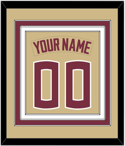 Florida State Baseball Nameplate & Number (Back) Combined - Alternate Gold - Premier Tier 2