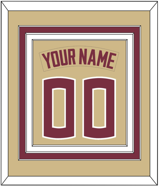 Florida State Baseball Nameplate & Number (Back) Combined - Alternate Gold - Premier Tier 2