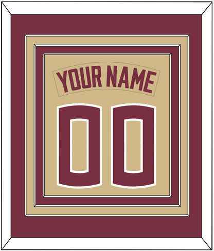 Florida State Baseball Nameplate & Number (Back) Combined - Alternate Gold - Premier Tier 3