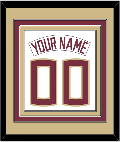 Florida State Baseball Nameplate & Number (Back) Combined - Home White (2016-2018) - Premier Tier 3