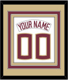 Florida State Baseball Nameplate & Number (Back) Combined - Home White (2016-2018) - Triple Mat 3