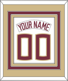 Florida State Baseball Nameplate & Number (Back) Combined - Home White (2016-2018) - Triple Mat 3