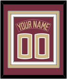 Florida State Baseball Nameplate & Number (Back) Combined - Alternate Garnet - Triple Mat 2