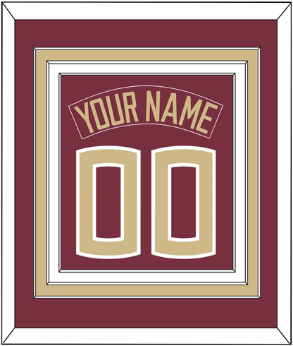 Florida State Baseball Nameplate & Number (Back) Combined - Alternate Garnet (2016-2018) - Premier Tier 2