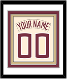 Florida State Baseball Nameplate & Number (Back) Combined - Alternate Gold (2016-2018) - Triple Mat 1