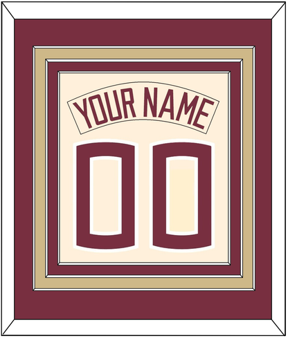 Florida State Baseball Nameplate & Number (Back) Combined - Alternate Gold (2016-2018) - Premier Tier 2