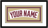 Florida State Baseball Nameplate - Home White - Triple Mat 2