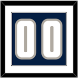 Georgetown Basketball Number - Road Blue (1994-1996) - Single Mat 1
