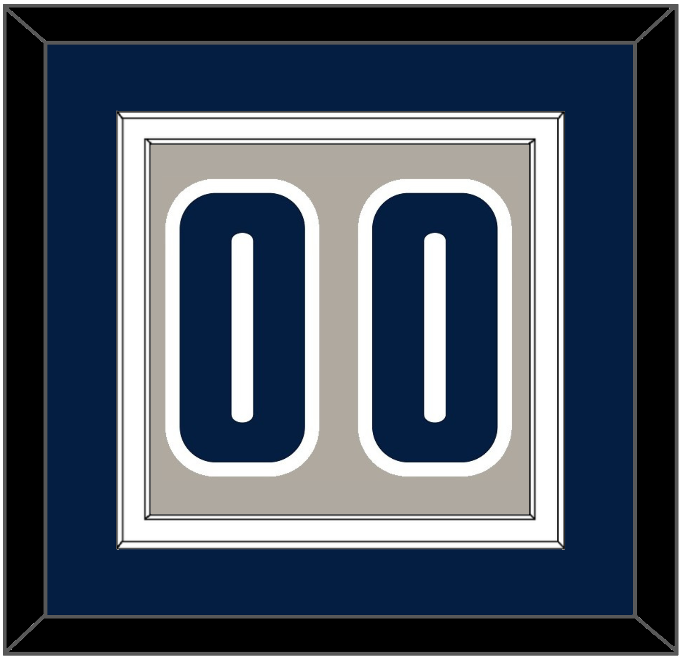 Georgetown Basketball Number - Home Gray (1994-1996) - Signature Tier 3