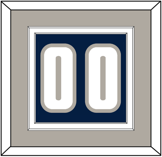 Georgetown Basketball Number - Road Blue (1994-1996) - Signature Tier 3