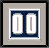 Georgetown Basketball Number - Road Blue (1994-1996) - Double Mat 3