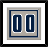 Georgetown Basketball Number - Home Gray (1994-1996) - Triple Mat 1